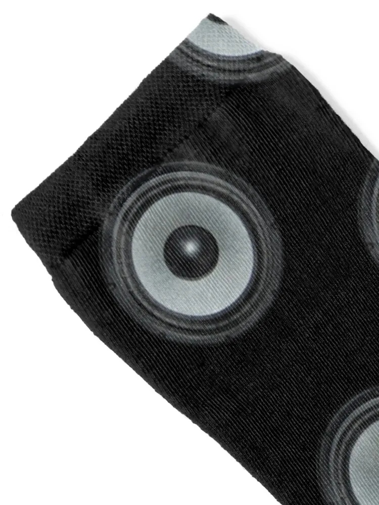 Black Speaker Socks warm winter christmas gifts loose with print Socks Women Men's