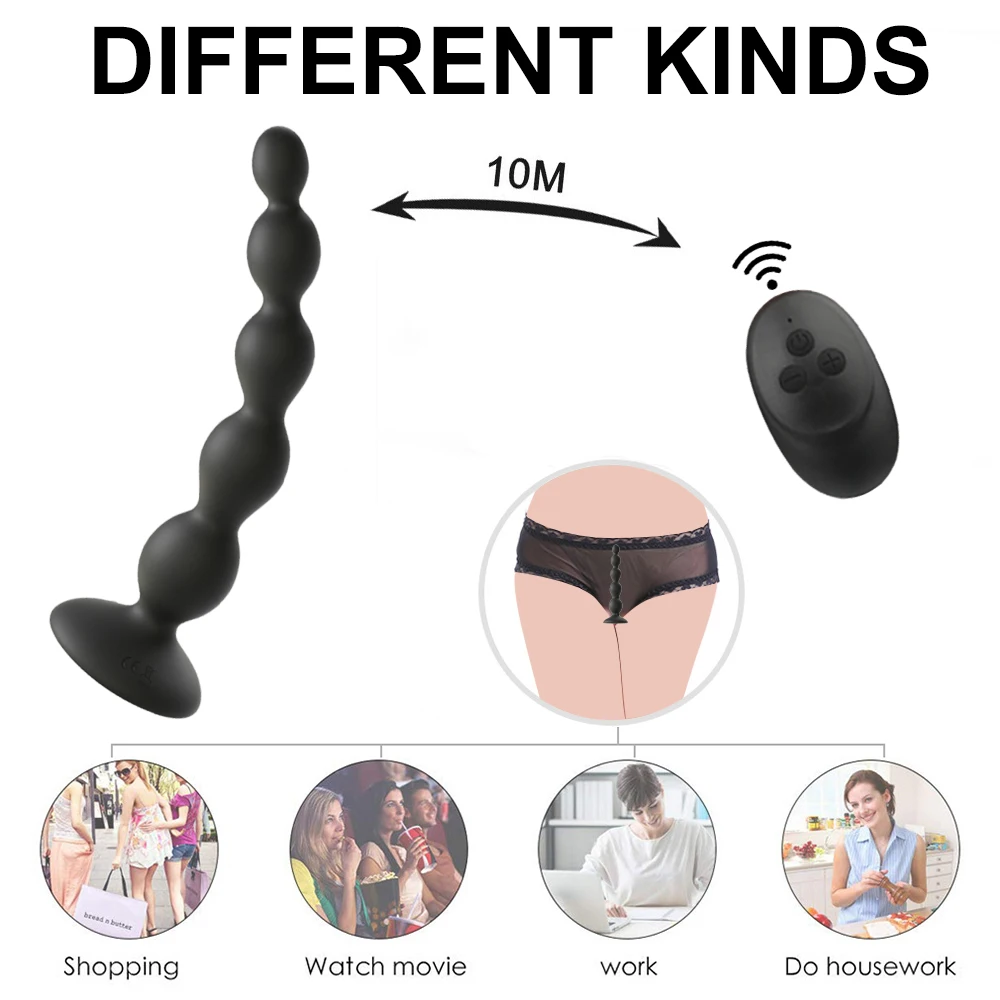 10 Speed Anal Vibrator Male Prostata Massager Anal Beads Butt Plugs G Spot Dildo Vibration Sex Toys for Men Gay Women USB Charge