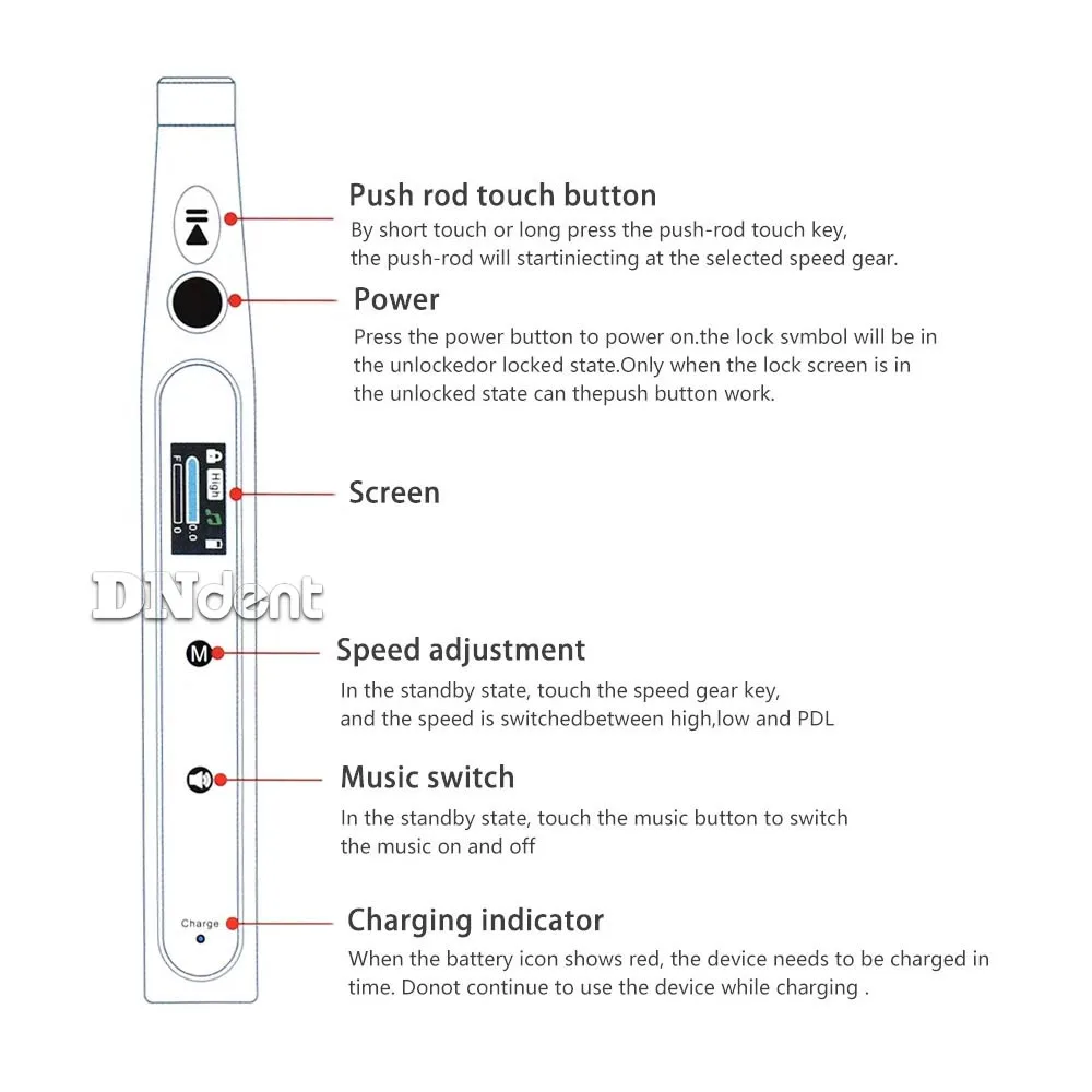 Dental Oral Anesthesia injector Painless Electric Wireless Local Anesthesia with Operable LCD Displayer Dentistry Equipment