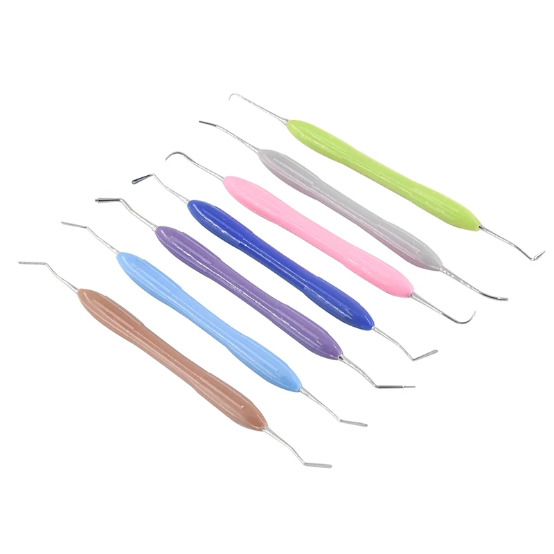 7PCS/SET Dentistry Resin Filler Set Plastic Dresser With Silicone Handle Aesthetic Restoration Kit For Resin Knife Spatula Tools