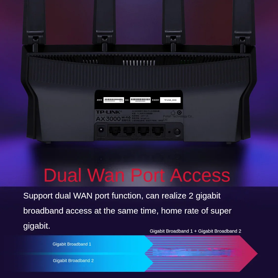 TP-LINK WIFI6 Dual Band AX3000 Router nirkabel 2.5G & 5G jaringan Mesh AP Hotspot poin akses peluas jangkauan Wifi