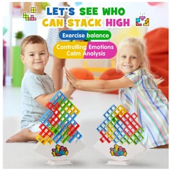 New 3D Tetris Tower Balancing Stacking Toys, Board Games for Kids,Puzzle Board Assembly Brick Educational, Parties, Travel Toys