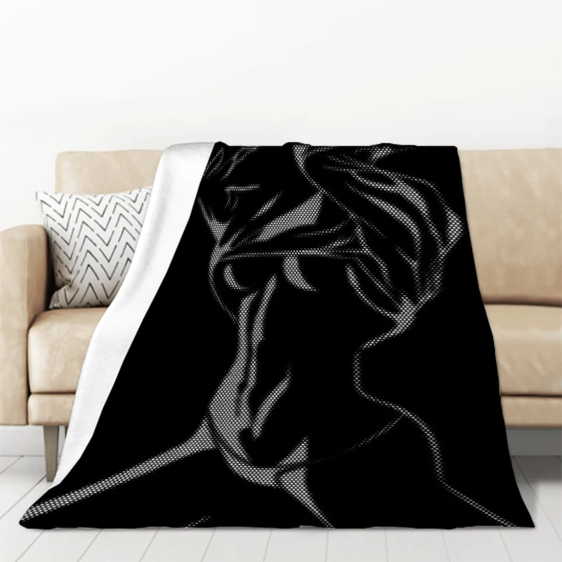 Erotic Abstract Art Flannel Blanket Catnap Downy Plead Cover Thermal Blankets for Decorative Sofa Soft Plaid With Print Throwing