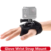 360° Rotation Glove Wrist Strap Mount For GoPro Hero 13 12 11 10 9 8 7 6 SJCAM AKASO Insta360 DJI Osmo Action Camera Accessories