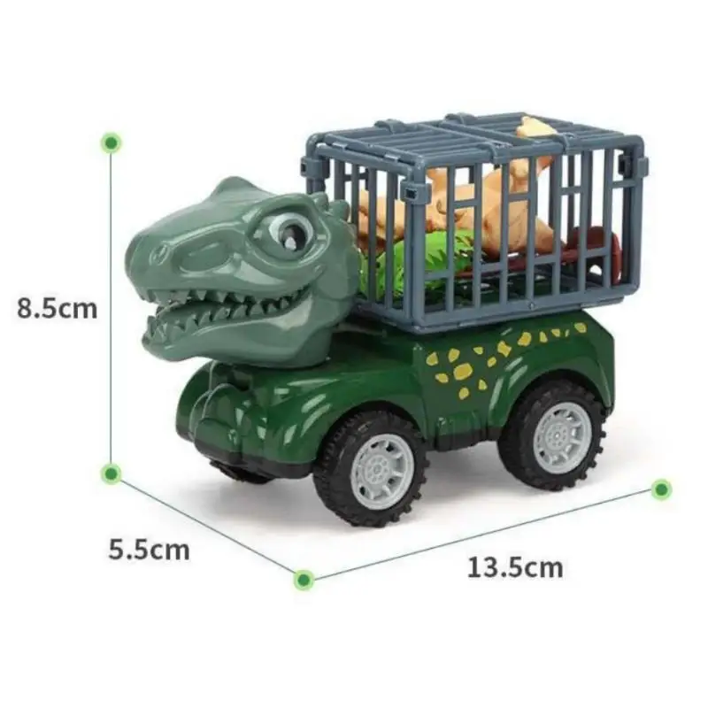 Puxar para trás carro de brinquedo de caminhão de dinossauro com transporte de monstro para meninos conjunto de jogos