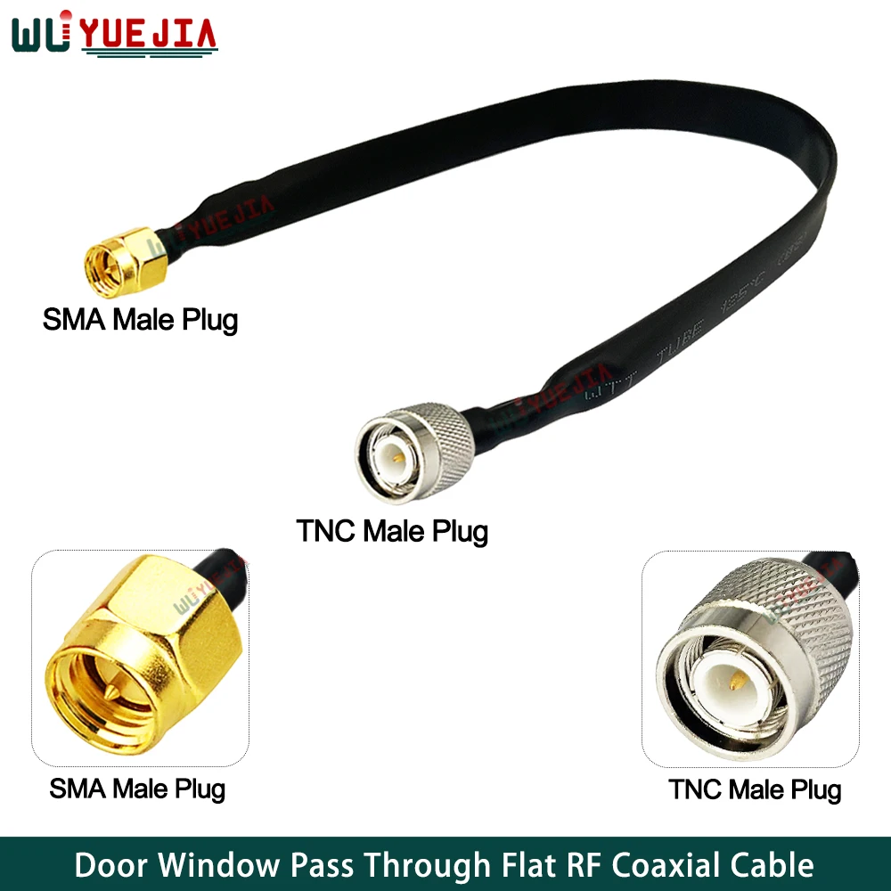 

Window Door Pass Through Flat SMA Type Male / Female to L12 TNC Plug Jack 50 ohm Connector RF Coax Cable Pigtail Extension Cord