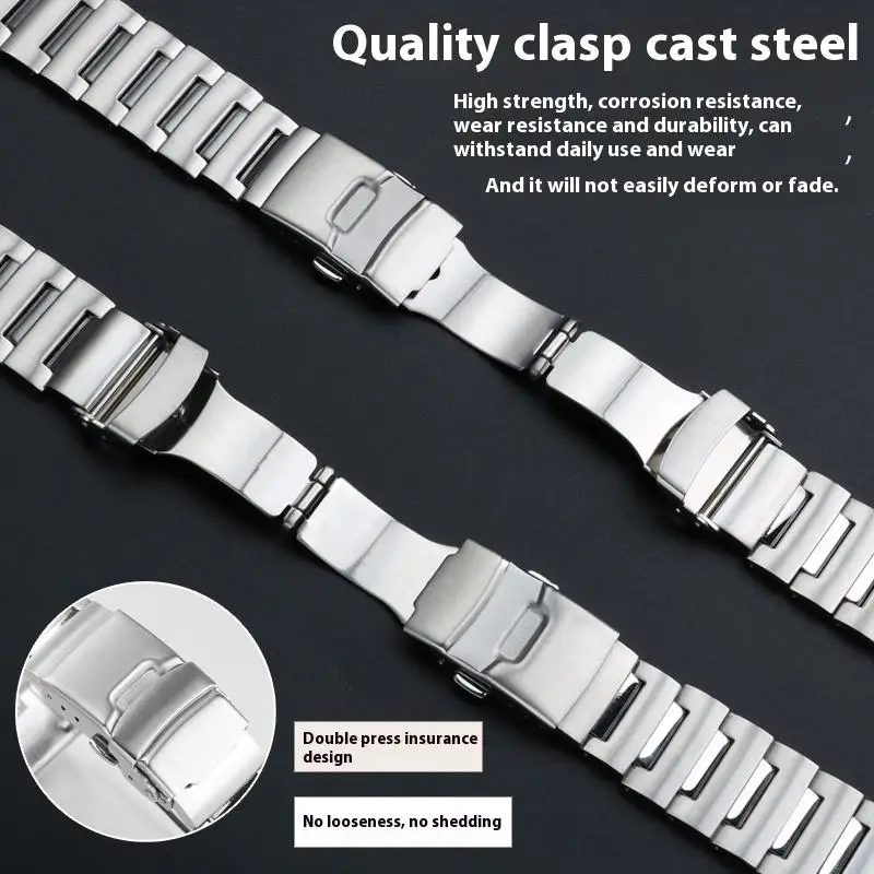 Accesorios de correa de reloj de acero inoxidable sólido para Casio G-SHOCK corazón de acero pulsera de GST-B300 banda de Metal modificada gst-b300