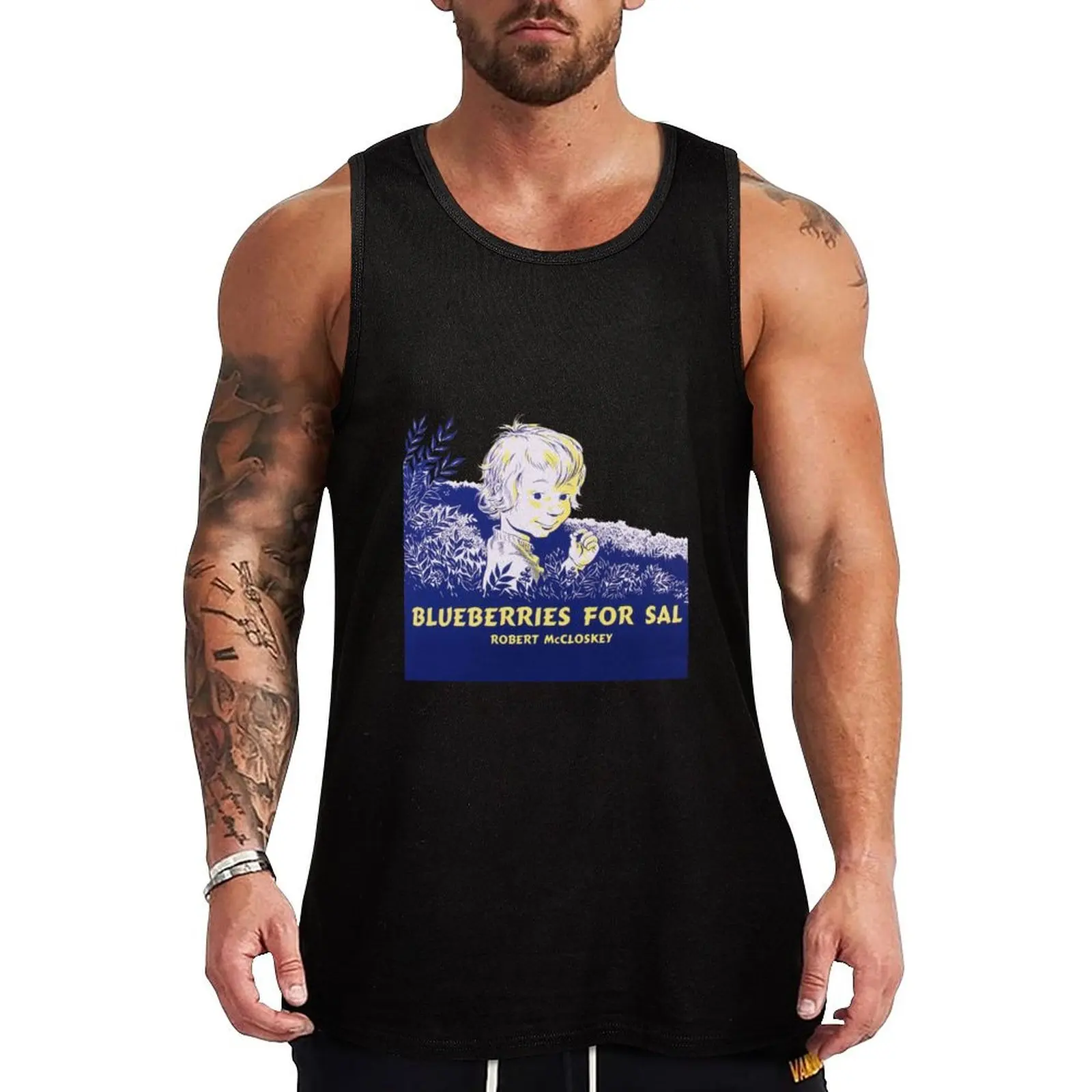 

Blueberries for Sal classic illustration Tank Top men clothes sleeveless shirts Japanese t-shirt Sleeveless top