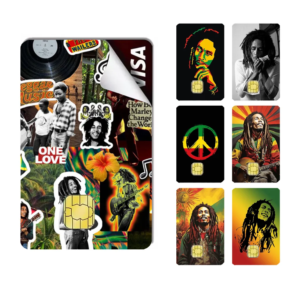 Bob Singer M-Marley Stickers Cartoon Credit Card Visa Debit Bank Charge Card Bus Metro Waterproof Sticker Decal Decoration