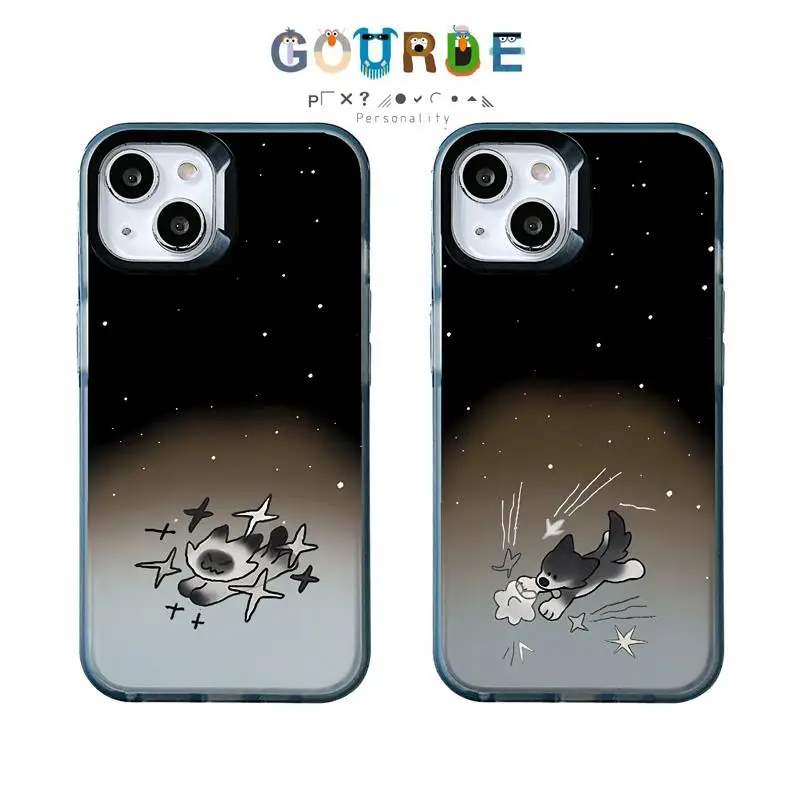 

Gourde Cute Dreamy Puppy Cat Cartoon patterns Phone Case for Iphone 16 15 14 12 13 11 Pro Max IP 7 8 Plus Iphon X XS XR Xs Max