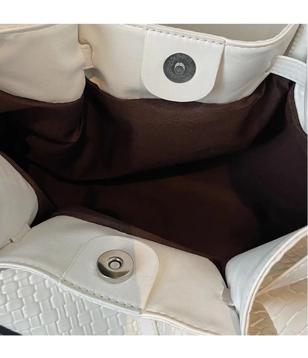 Schultertasche aus PU-Leder, elegante Retro-Handtasche mit großem Fassungsvermögen, erhältlich in 4 Farben, Einkaufstasche für den Arbeitsweg, Schule/Reisen/Arbeit – Detail 10
