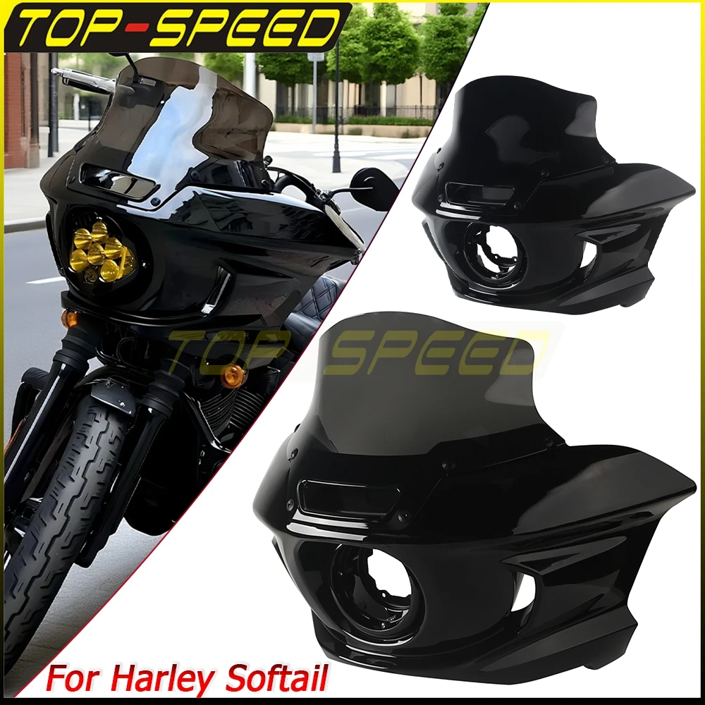 For Harley Softail FXBB FXBBS FXST Low Rider FXLRS FXLR Motorcycle ST Fairing Windshield Fairings Support Bracket Headlamp Mount
