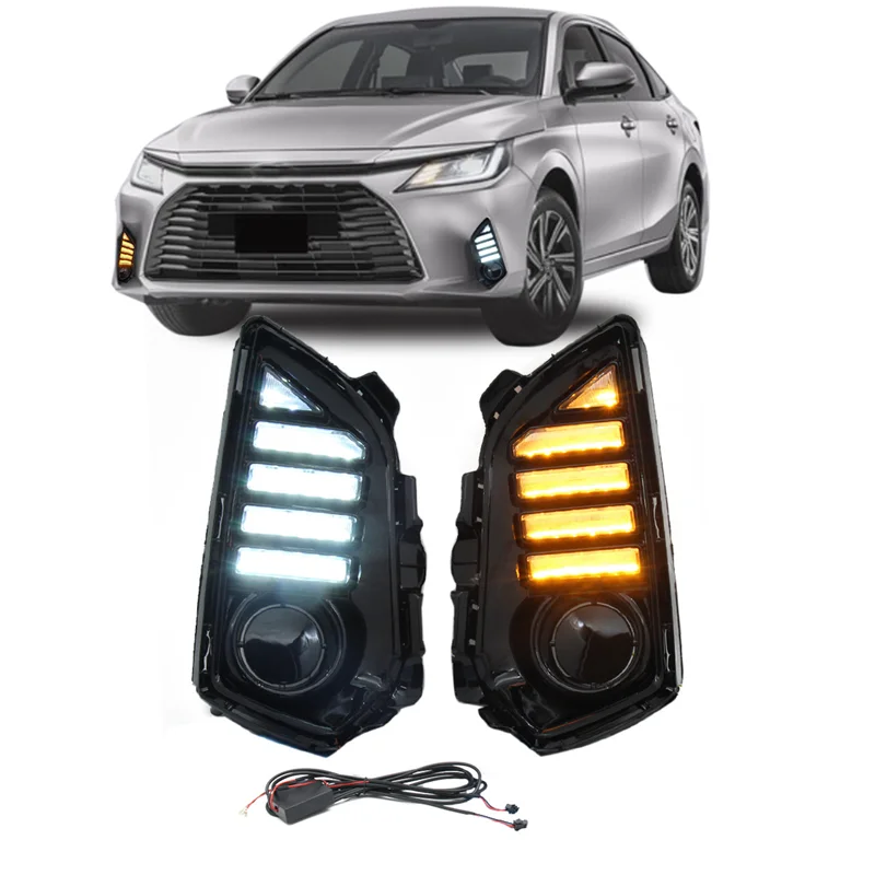 Two-Color Turn Signal Daytime Running Light Fog Light Signal Light for Yaris