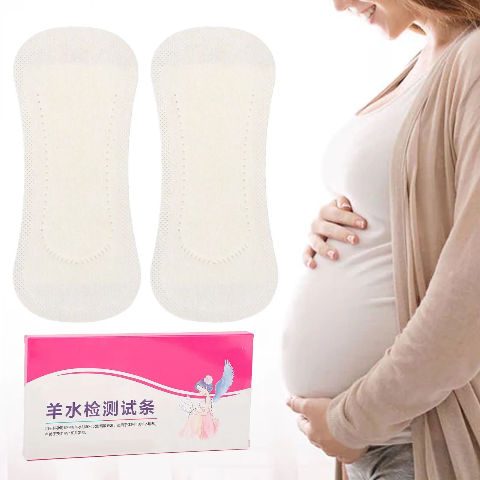 

2pcs High Sensitivity Amniotic Fluid Test Strip Healthy Testing Strips Feminine PH Test Strips Pragenent Women Pregnancy Product