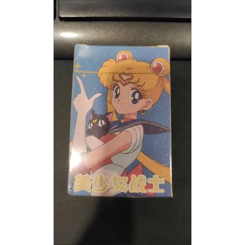 Sailor Moon Anime Peripheral Box Set of 55 Laser Double-sided Laminated Three-inch Creative Exquisite Cartoon Cute Pattern Cards