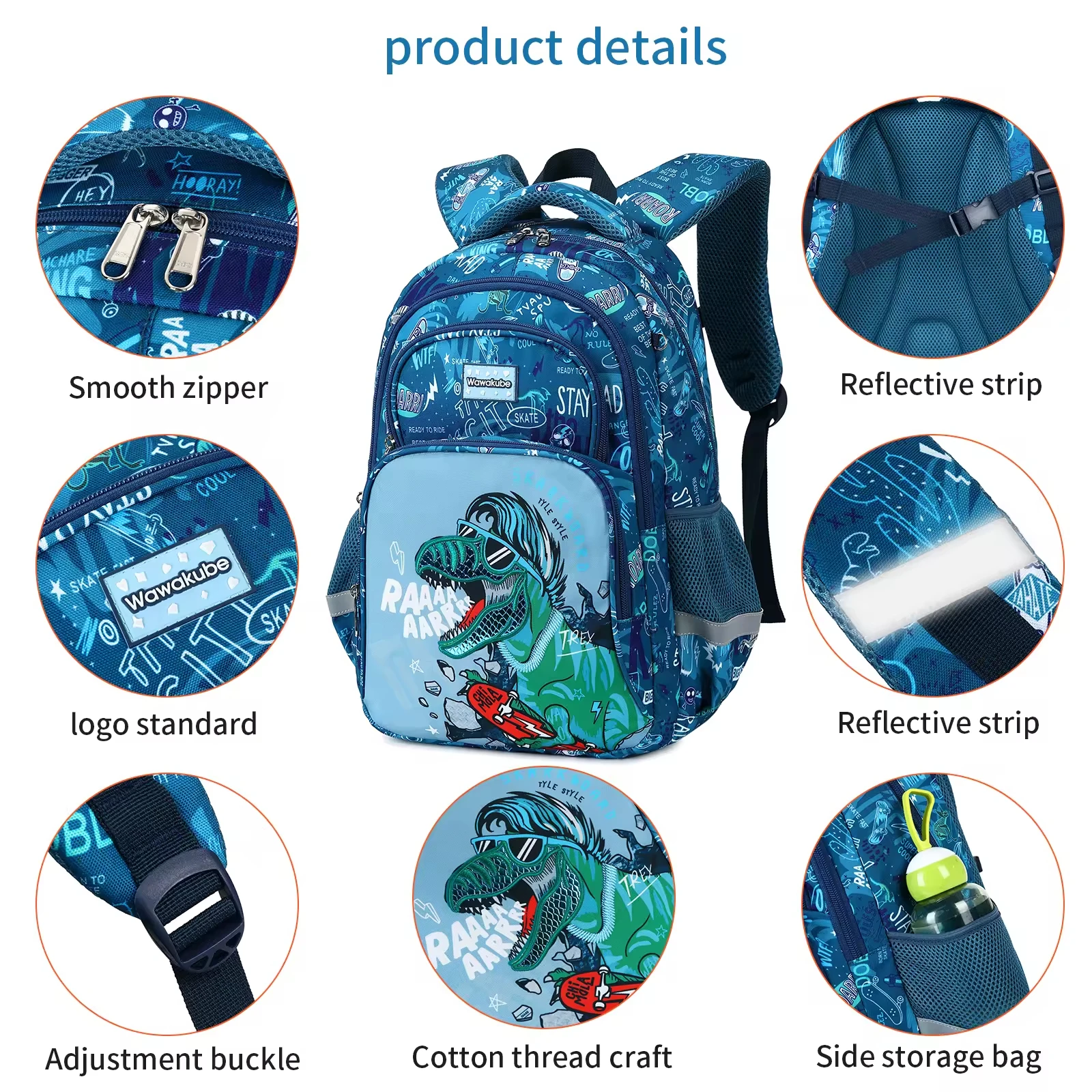 AOK Primary Students School Bag For Boys 7 To 10 Years Backpack Boys Spinal Protection Lightweight Weight Reduction Mochila