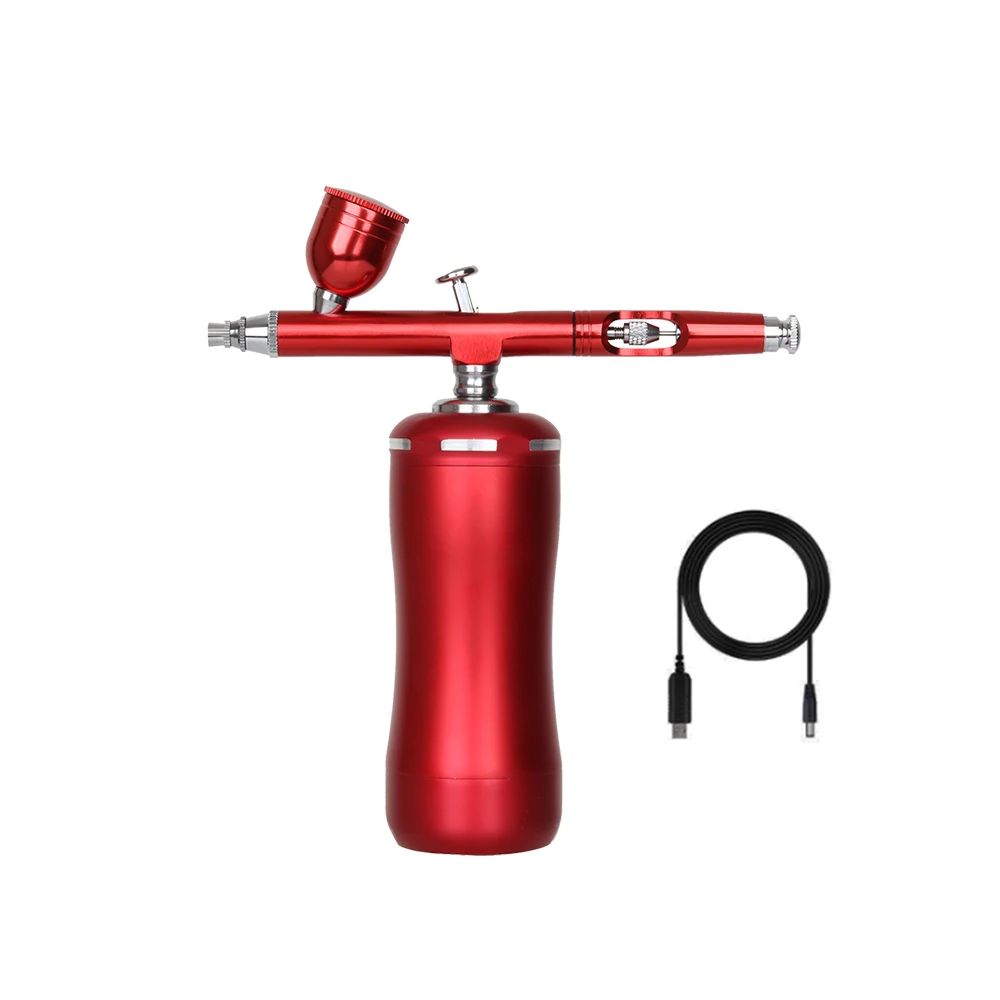 Best Rechargeable Dual Action Airbrush Kit High Psi Compressor Mini Handhold Cosmetics Scale Models Makeup Nail Art