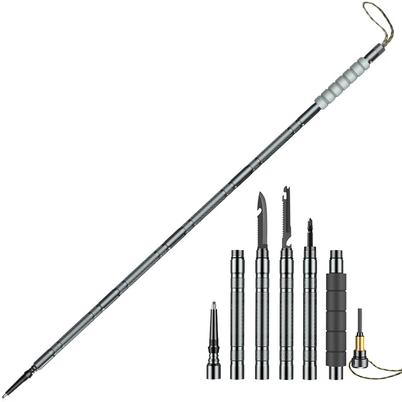 Folding Telescopic Outdoor Trekking Walking Cane Hiking