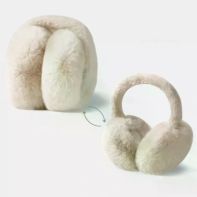 Sólido macio de pelúcia orelha manter mais quente inverno earmuffs para mulheres moda ao ar livre earflap proteção orelha-muffs capa de orelha