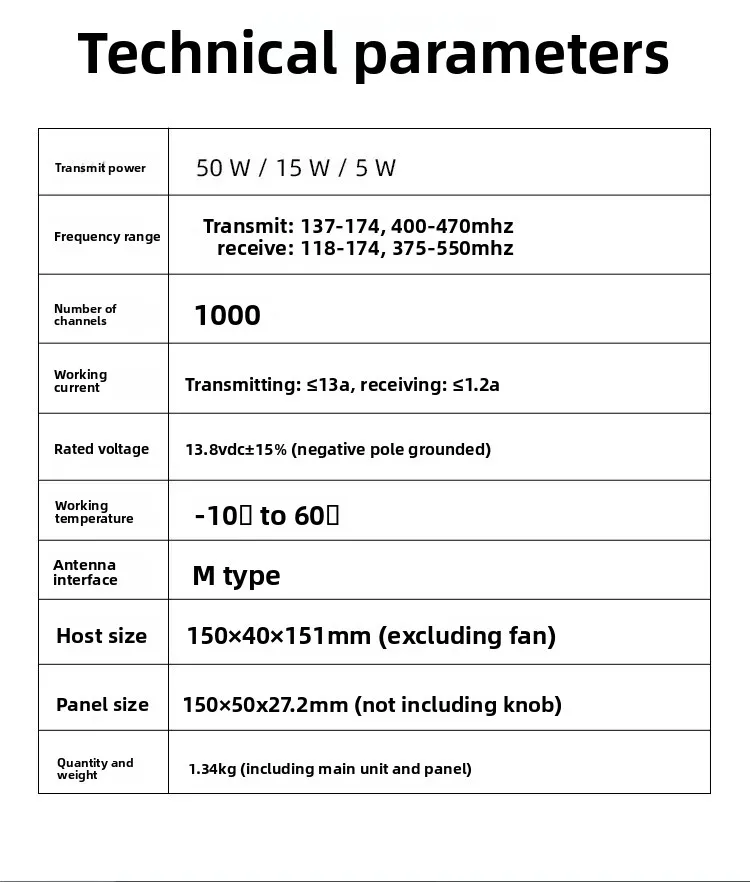 

For FM Transceiver Intercom Vehicle Radio Repeater IC-2730E Mobile Radio Dual Band VHF 137-174MHz UHF 400-470MHz 50W