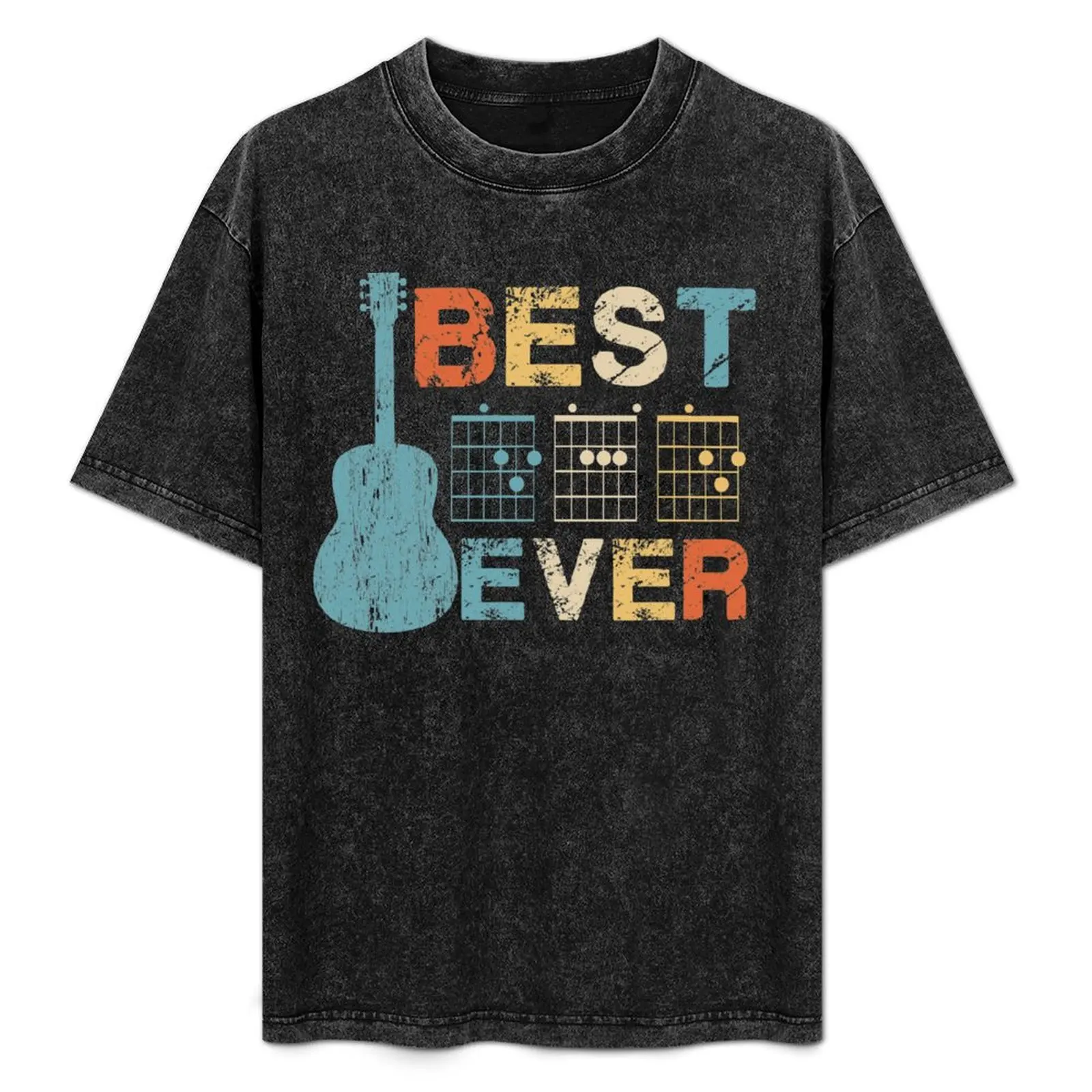 Best Dad Ever Guitar Chords Musician Funny Fathers Day Gift Idea Tshirt T-Shirt oversized t shirt oversized funny t shirts men