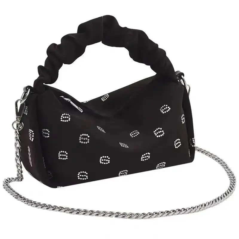 Bolso de mano Wang para mujer de diseñador de marca de lujo, bolso cruzado con cadena de diamantes de imitación a la moda, bolso nuevo, bolso de hombro,