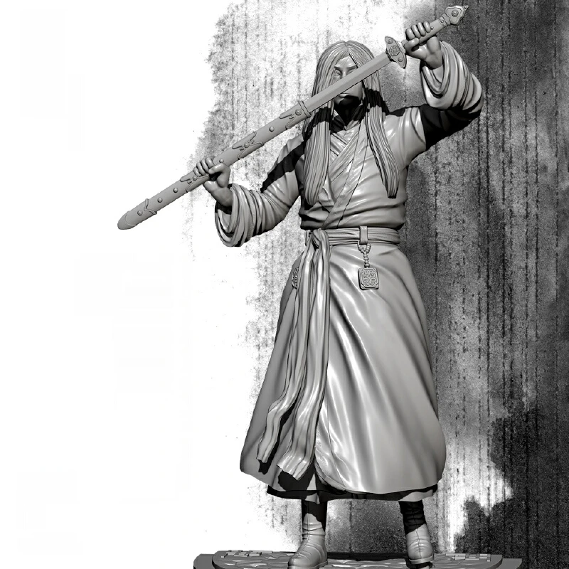 Figurine de seigneur épée légendaire en résine, Micro Miniature Gk, modèle blanc imprimé en 3d, jouet, Kit non assemblé et non peint, 1/32