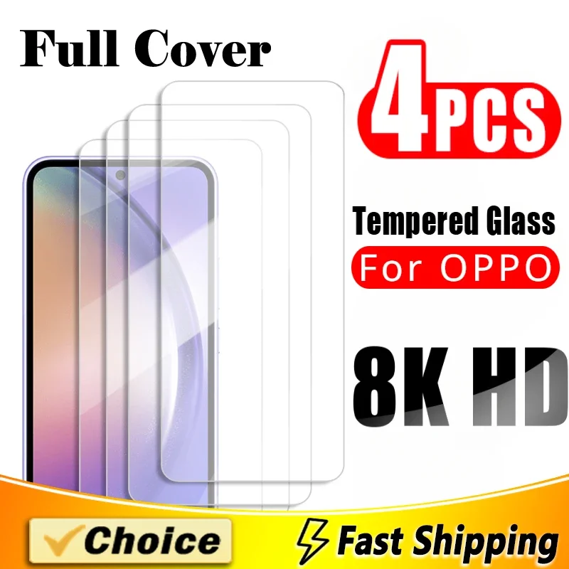 4 шт., Защита экрана для OPPO R7S 9S 11S Plus R15 17, закаленное стекло для OPPO K1 K3 K5 K7X K9Pro K10X V21E F7 F19 Pro Plus, стекло