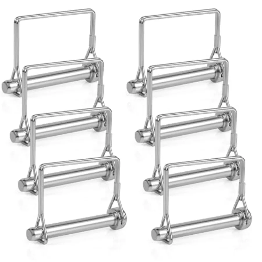 

8pcs Trailer Coupler Pins, 1/4 x 3-5/32in Carbon Steel Locking Hitch Pins Small Safety Towing Accessories for Multipurpose Trai