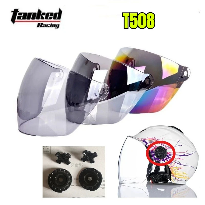 

Helmet Visor for tanked cacing T508 Motorcycle Helmet Lens Open Face Shield Viseria Capacete Moto Glasse