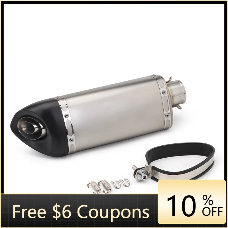 STLF Universal 51MM Motorcycle Exhaust Pipe Carbon Fiber M20 Exhaust Muffler for Mt09 Yzf R3 Mt07 R15V2 Xsr155 Adv150