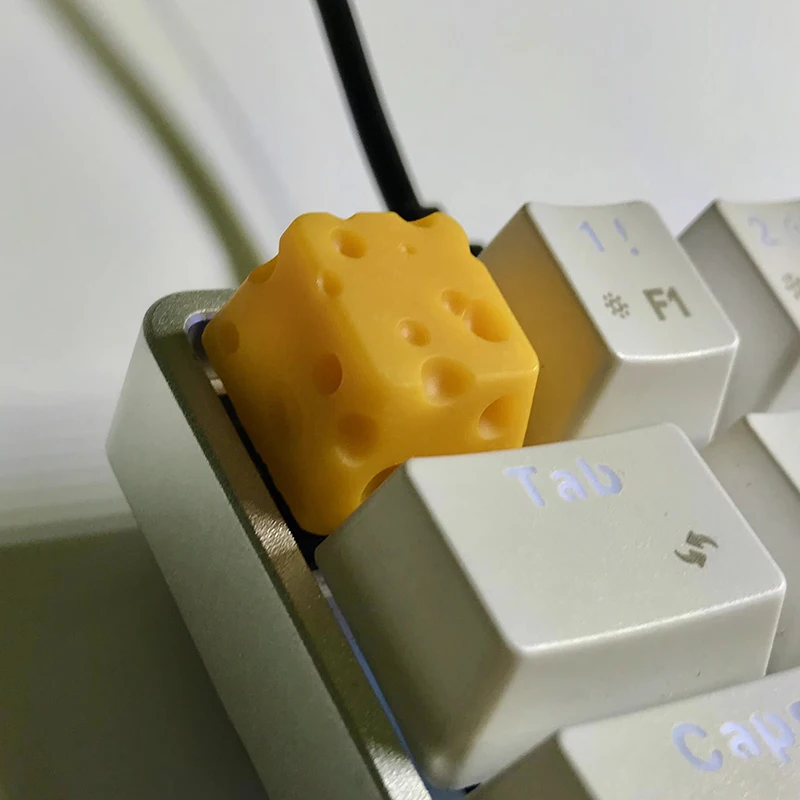 

1Pc Cheese Keycap Handmade Resin Keycap For Mechanical Keyboard Esc For Key Cheese Cake Individuality For Key Cap