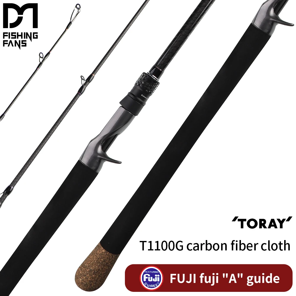 FISHINGFANS AUG H XH Powerful Snakehead Rod SUPER HARD Casting 7' 7'6 FUJI ALCONITE SIC TIP GUIDE TORAY Carbon Giant Fishing Rod