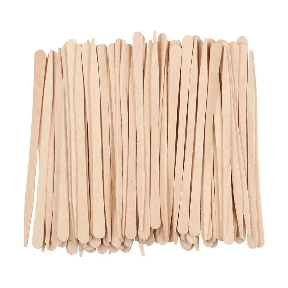 Small Wooden Spatulas Tongue Depressor Wax Sticks Face Wiping Wax Tool Body Hair Removal Sticks Waxing Applicator Sticks