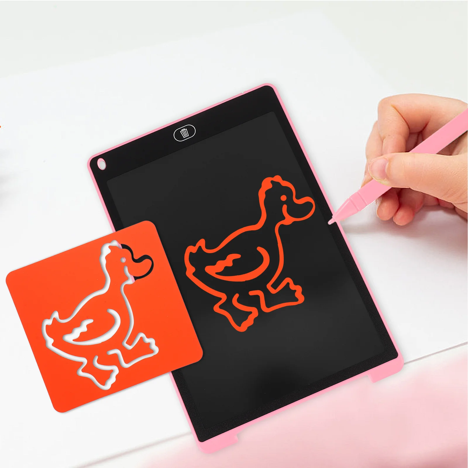 2 セット描画テンプレートセットかわいい動物の絵画ステンシル落書きボード LCD 描画パッドスキルトレーニング教育アートクラフト