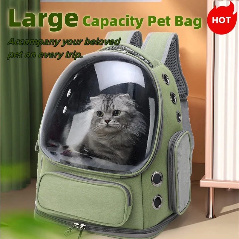 2025 New Transparent Pet Carrier Backpack Cat Accessories Outdoor Pet Shoulder bag for Cats Small Dogs Breathable Pet Supplies