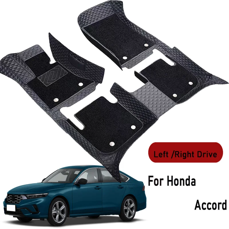 Car floor mats for Honda Accord 2000 2001 2002 2003 2004-2025 Customauto foot Pads automobile carpet cover interior accessories