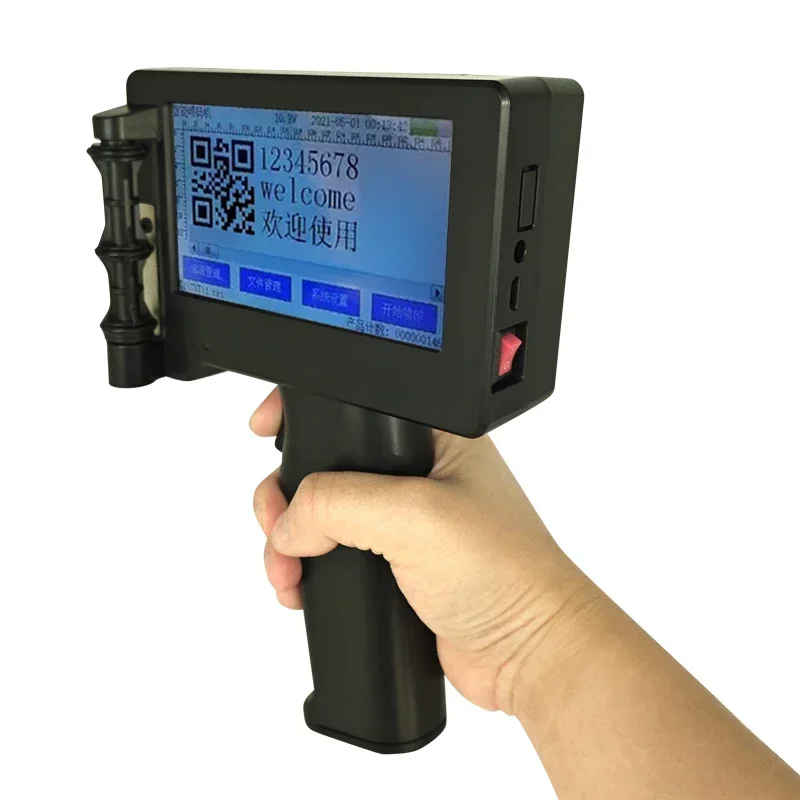 Imagem -04 - Portátil Handheld Inkjet Impressora Térmica qr Bar Código do Lote Data Variável Número Variável Logo Data de Expiração Hand Jet 25.4 mm