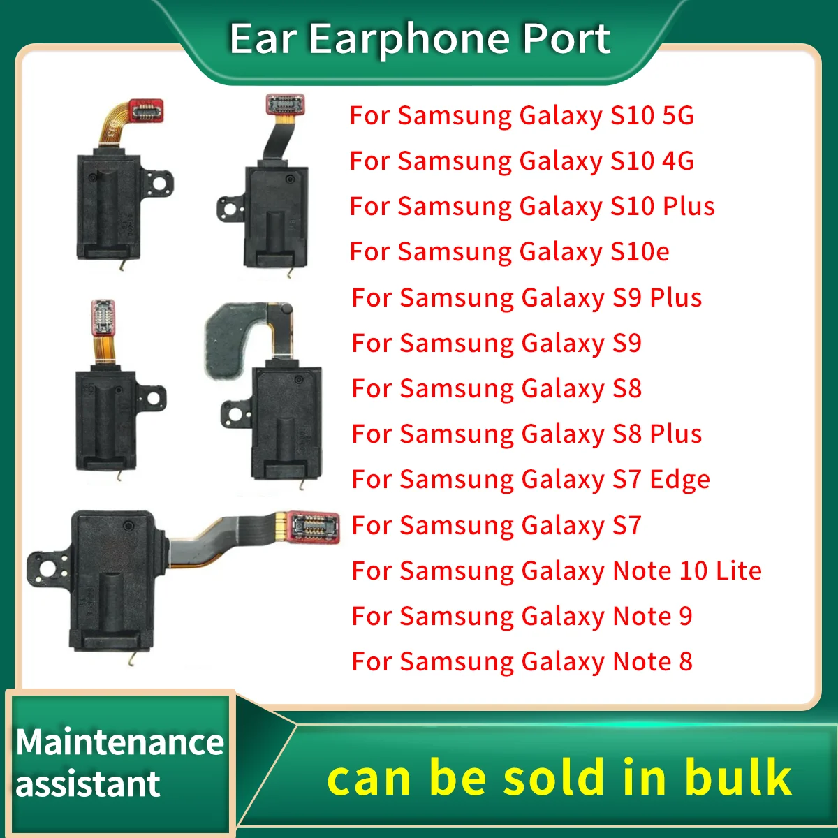 Ear Earphone Port Connector Headphone Jack Audio Flex Cable For Samsung Galaxy S8 S9 S10 Plus S10e Note 10 Lite 8 9