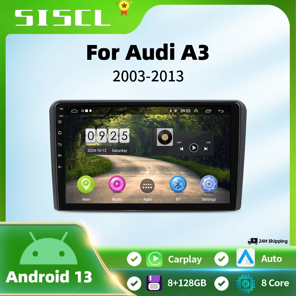 

Android 13 Carplay Auto Car Radio For Audi A3 8P 2003-2013 2din Multimedia Player GPS Navigation Audio Stereo DSP 360 Camera 4G