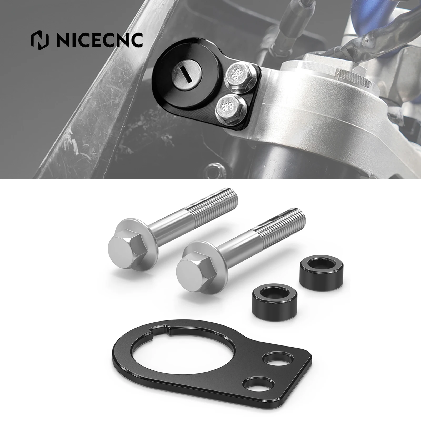 

NICECNC For Suzuki DRZ400SM DR-Z 400SM 2005-2024 Motocross Key Ignition Switch Relocation Bracket Aluminum 2023 2022 2021 2020