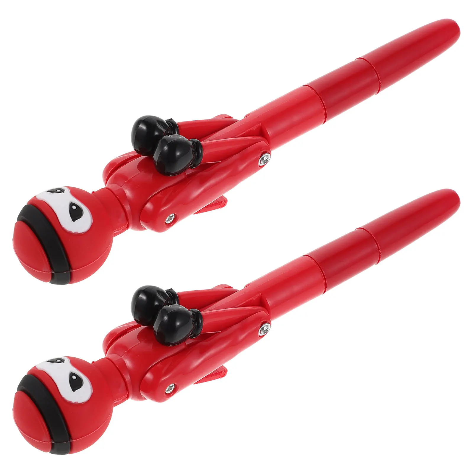 

2pcs Boxing Ballpoint Pens Creative Punching Design Smooth Writing For School Office Lightweight Novelty Cartoon Pen Set Party