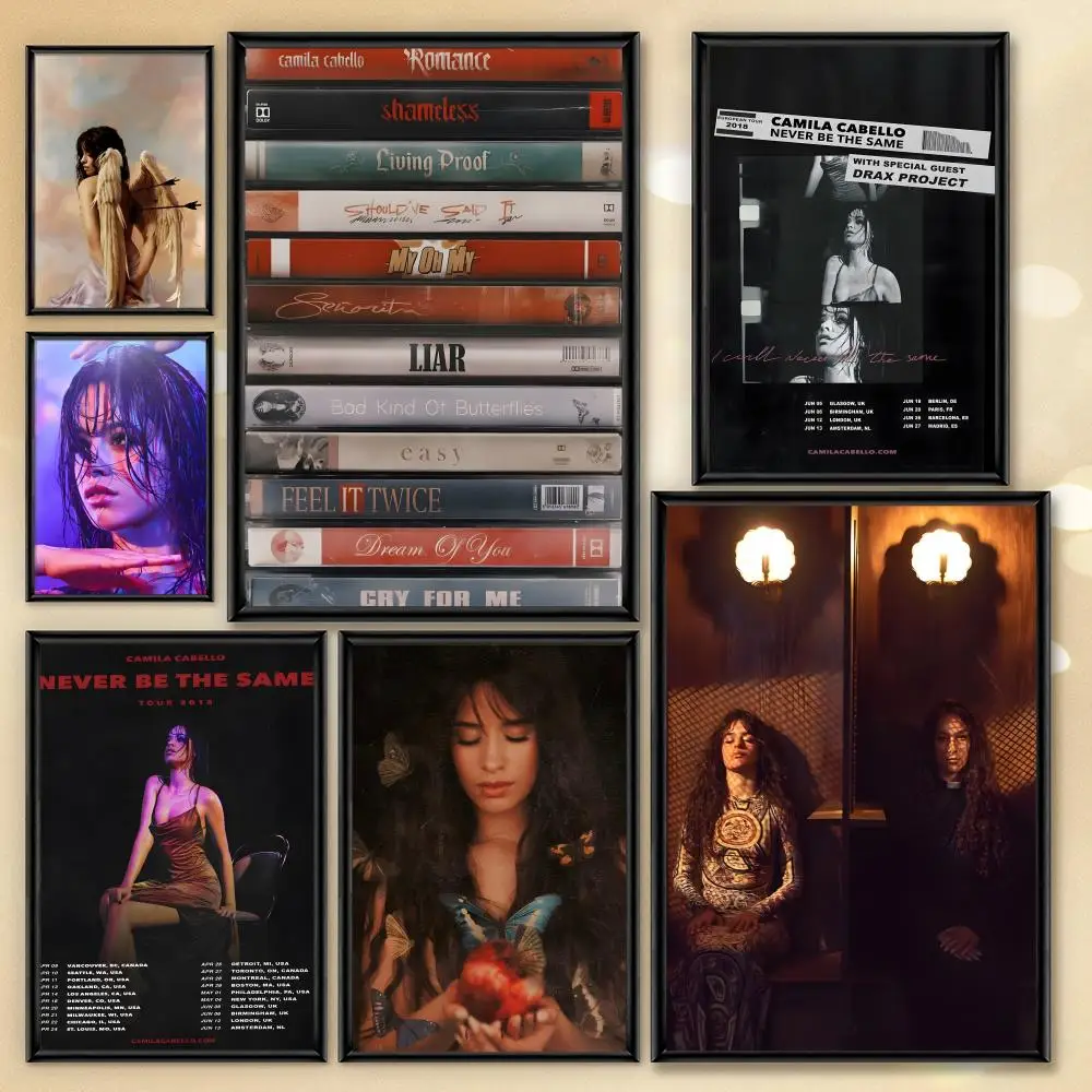 C-Camila C-Cabello Cxoxo Trendy Wall Makeover Trendy Room Prop Smooth Visual Transition Modern Room Addition Minimalist Poster