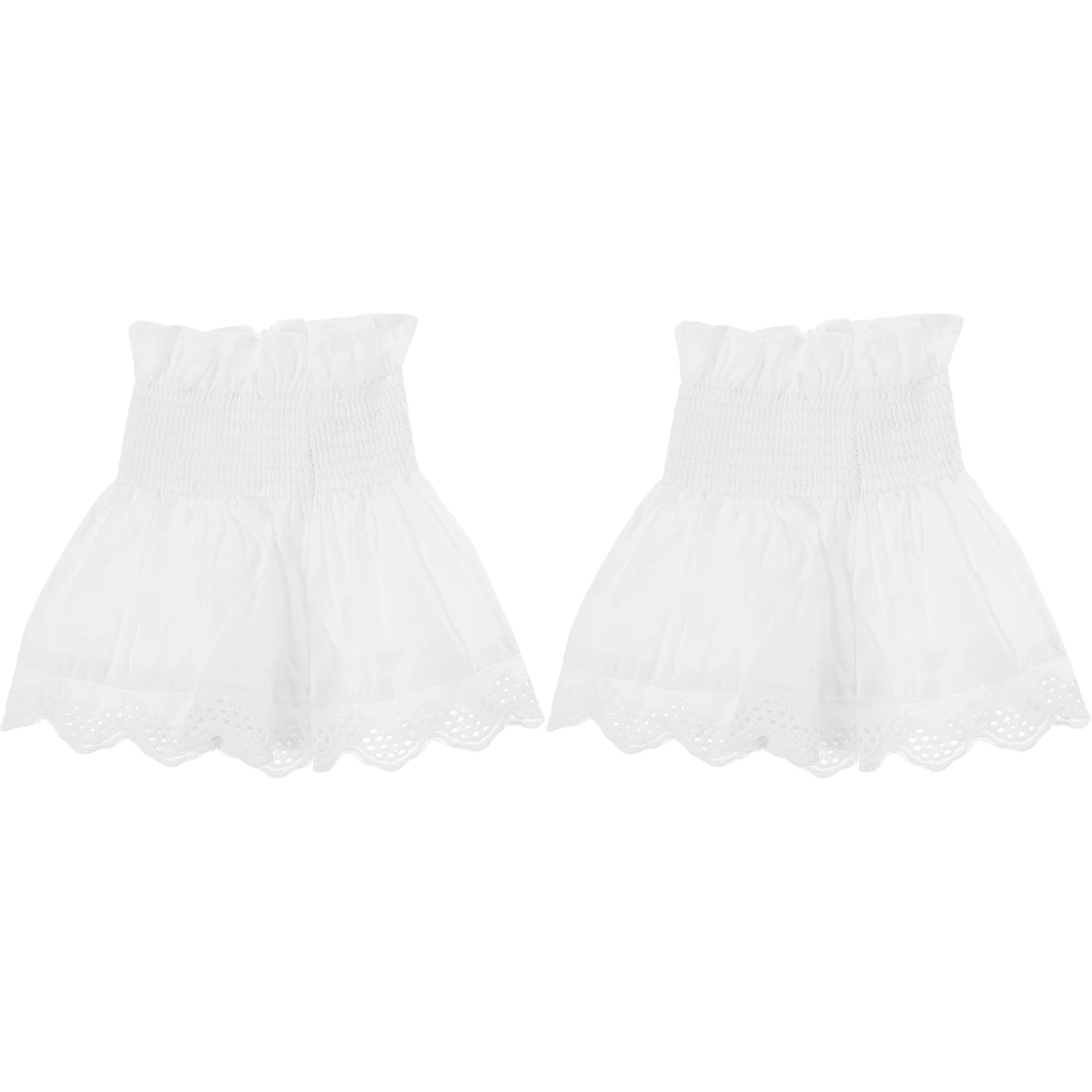 كاذبة الدانتيل أكمام أذرع تبريد القطن كشكش الأصفاد انفصال لفساتين البلوزات البلوزات النساء السيدات المراهقين هالوين زي #1