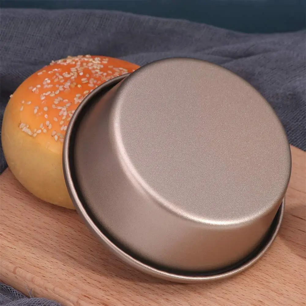 Baking Tool 4 Inch Bread Mold Non Stick Bottom DIY Hamburger Mold Carbon Steel Cake Baking Pan Biscuit