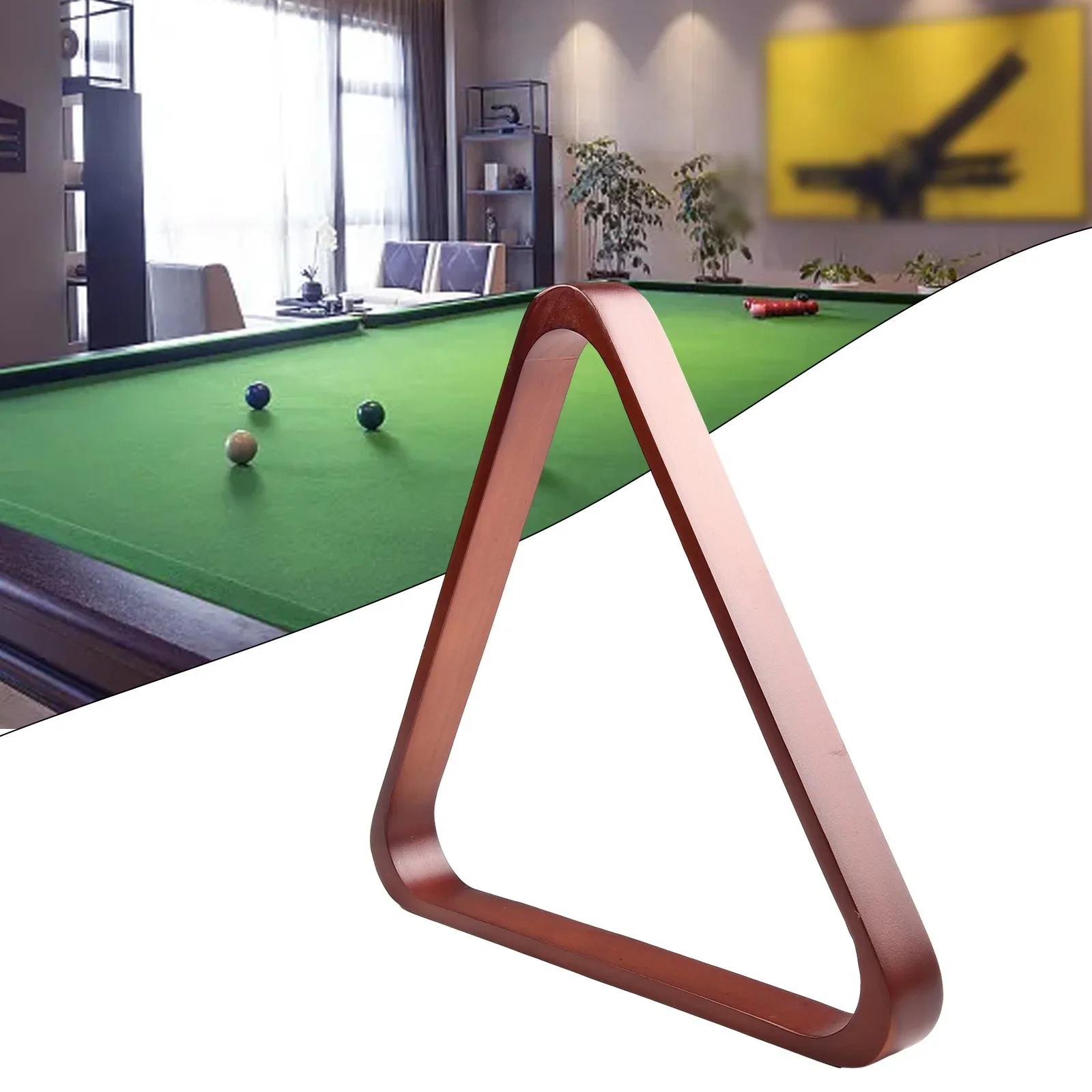 

1pc Triangle Rack Wood For Standard 2-1/4 Pool Balls Billiards 8 Balls Wooden Tripod Brown Snooker & Billiard Accessories