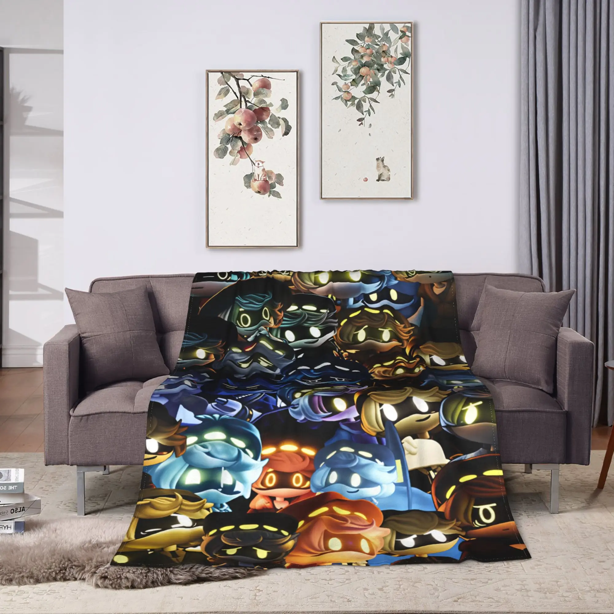3D Murder-Drones Uzi Cartoon Flannel Blanket Autumn Soft Warm Throw Blanket for Children Couch Bed Fashion Bedspread Bed Cover