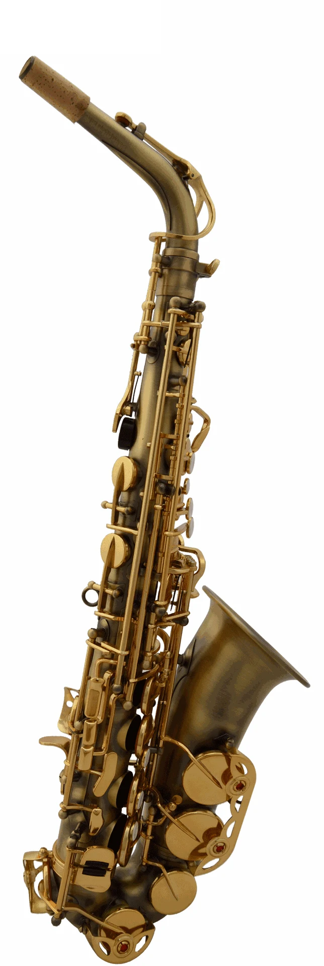 Advanced Professional Alto Eb with Antique Brass Body and Gold Keys Saxophone SAX