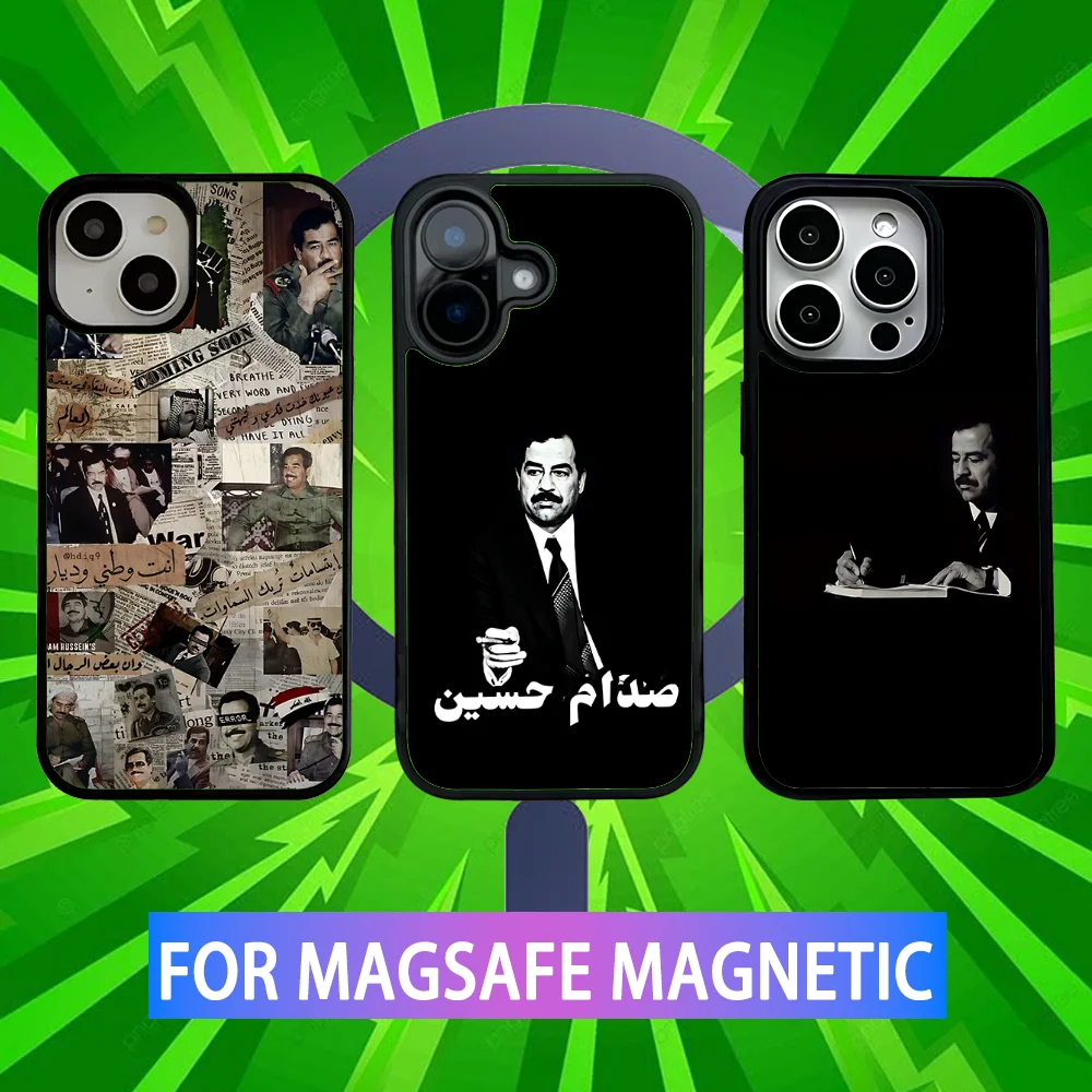 

Sadam Hussain Iraq Phone Case For iPhone 16,15,14,13,12,11,Pro,Max,Plus,Mini,SE New Magsafe Magnetic Wireless Charging