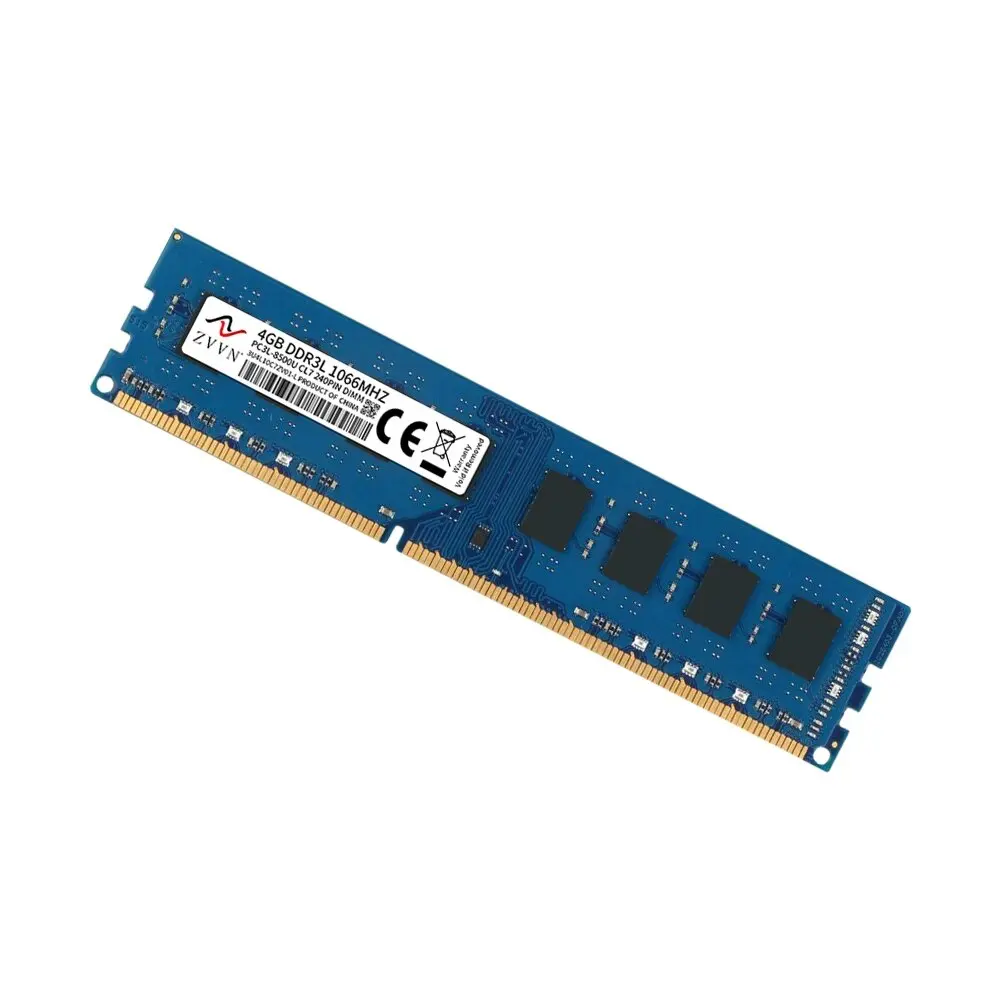 ZVVN 4GB DDR3L 1066 (PC3L 8500) 240 Pin 1.35V DIMM PC RAM Desktop Computer Memory Blue Model 3U4L10C7ZV01-L